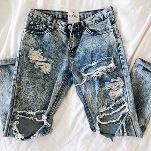Acid washed jeans